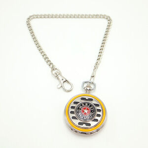 Franklin Mint Harley Davidson Fat Boy Pocket Watch with Chain & New Battery